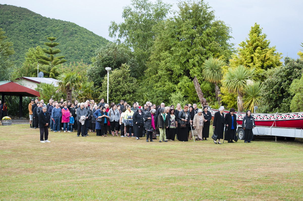 Celebration Weekend Nov 2014  - Te Atiawa ope being welcomed on to Waikawa Marae 