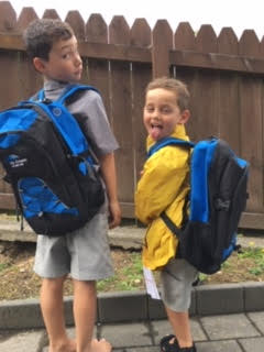 Lachlan and Fletcher Ryan, our latest recipients of our school starter packs