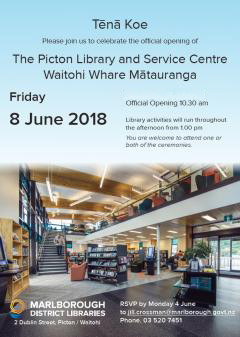 Picton Library / Waitohi Whare Mātauranga - Invitation