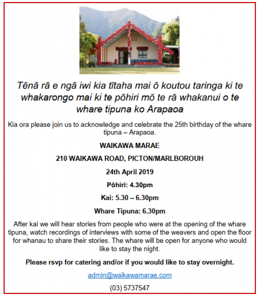 Waikawa Marae - Whare Tipuna Arapaoa
